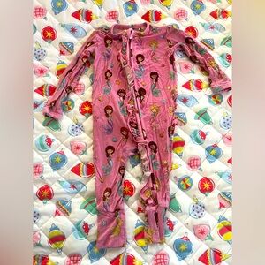 Posh Peanut ruffle bamboo zippy pajama 0-3 months
